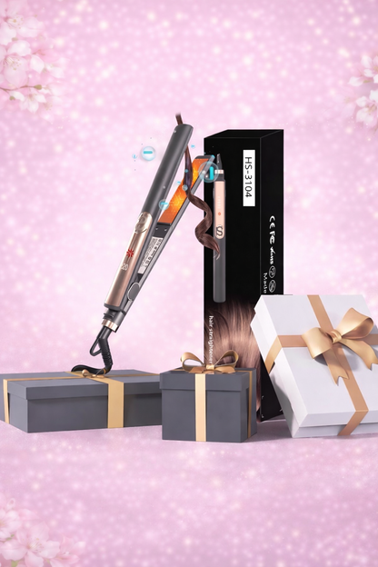 Hair Straightener – Grey & Gold Edition