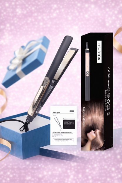 Hair Straightener – Grey & Gold Edition